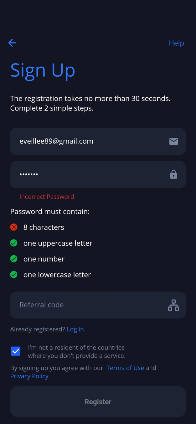 Margex platform interface