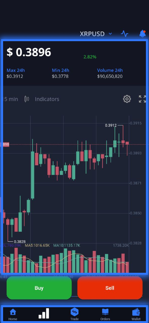 Margex platform interface